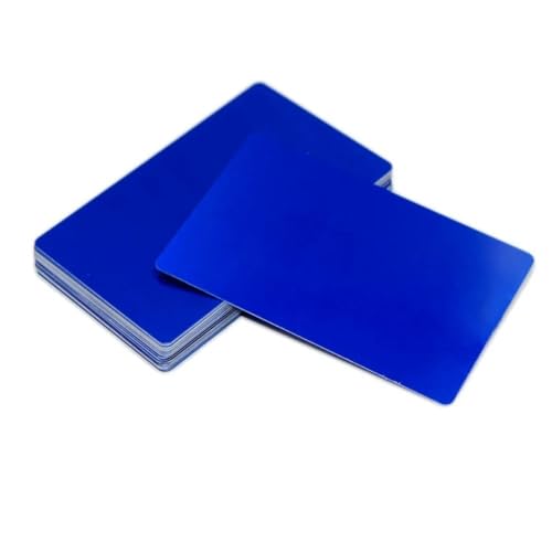 Farbe Aluminiumblech，Flat Plain Aluminum Plat， Metallbleche aus Aluminiumlegierung, 86 x 54 mm (3,4 x 2,1 Zoll), 0,2–0,5 mm Dicke, mehrfarbig, 50 Stück(Dark Blue,0.5mm) von OXOLAMRIN