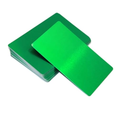Farbe Aluminiumblech，Flat Plain Aluminum Plat， Metallbleche aus Aluminiumlegierung, 86 x 54 mm (3,4 x 2,1 Zoll), 0,2–0,5 mm Dicke, mehrfarbig, 50 Stück(Green,0.5mm) von OXOLAMRIN