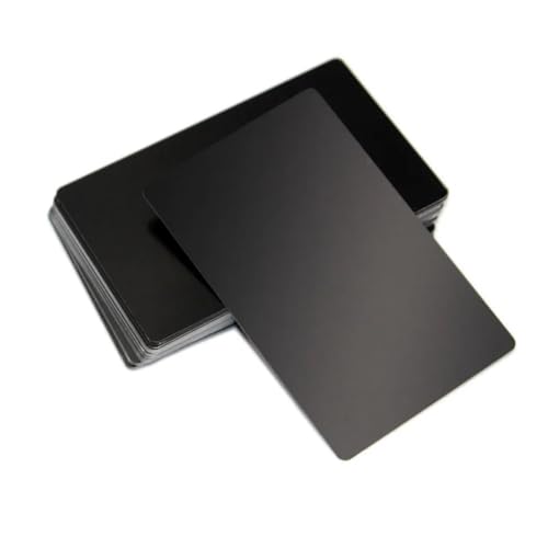 Farbe Aluminiumblech，Flat Plain Aluminum Plat， Metallbleche aus Aluminiumlegierung, 86 x 54 mm (3,4 x 2,1 Zoll), 0,2–0,5 mm Dicke, mehrfarbig, 50 Stück(Matte Black,0.2mm) von OXOLAMRIN