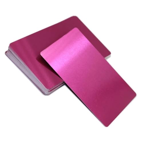 Farbe Aluminiumblech，Flat Plain Aluminum Plat， Metallbleche aus Aluminiumlegierung, 86 x 54 mm (3,4 x 2,1 Zoll), 0,2–0,5 mm Dicke, mehrfarbig, 50 Stück(Purple,0.5mm) von OXOLAMRIN
