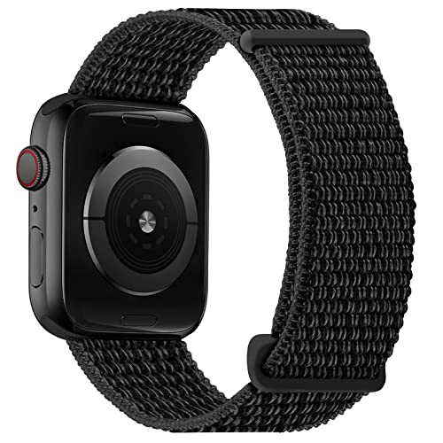 OXWALLEN Nylon Velcro Comfortable Sport Loop Band Compatible with Apple Watch 7 45mm 42mm 44mm, Adjustable Braided Fabric Strap for Women Men fit iWatch SE & Series 7 6 5 4 3, Reflective Black OXWALLEN Nylon Velcro Comfortable Sport Loop Band Compatible with Apple Watch 7 45mm 42mm 44mm, Adjustable Braided Fabric Strap for Women Men fit iWatch SE & Series 7 6 5 4 3, Reflective Black von OXWALLEN
