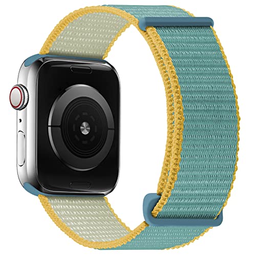 OXWALLEN Nylon Velcro Comfortable Sport Loop Band Compatible with Apple Watch 9/8/7/6/5/4/3 SE Ultra 2/1 49mm 45mm 44mm 42mm, Adjustable Braided Fabric Strap for Women Men fit iWatch, SunShine OXWALLEN Nylon Velcro Comfortable Sport Loop Band Compatible with Apple Watch 9/8/7/6/5/4/3 SE Ultra 2/1 49mm 45mm 44mm 42mm, Adjustable Braided Fabric Strap for Women Men fit iWatch, SunShine von OXWALLEN