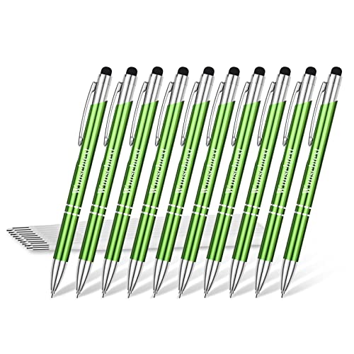 Eingabestift Kugelschreiber mit Gravur, OXYEFEI 2 in 1 Personalisiert Stylus Stifte mit Wunschtext Hochempfindlich für Touch Screens Gerte Smartphones (Green) von OXYEFEI