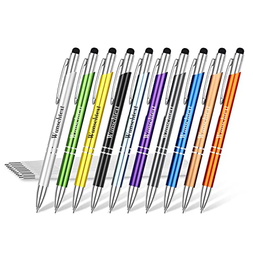Eingabestift Kugelschreiber mit Gravur, OXYEFEI 2 in 1 Personalisiert Stylus Stifte mit Wunschtext Hochempfindlich für Touch Screens Gerte Smartphones (Mischfarbe) von OXYEFEI