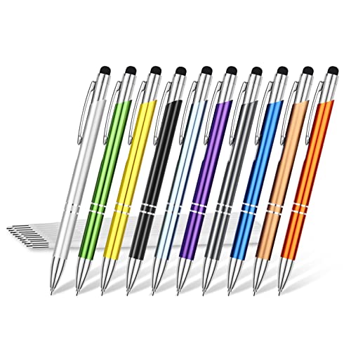 Eingabestift Kugelschreiber mit Gravur, OXYEFEI 2 in 1 Personalisiert Stylus Stifte mit Wunschtext Hochempfindlich für Touch Screens Gerte Smartphones (Mischfarbe2) von OXYEFEI