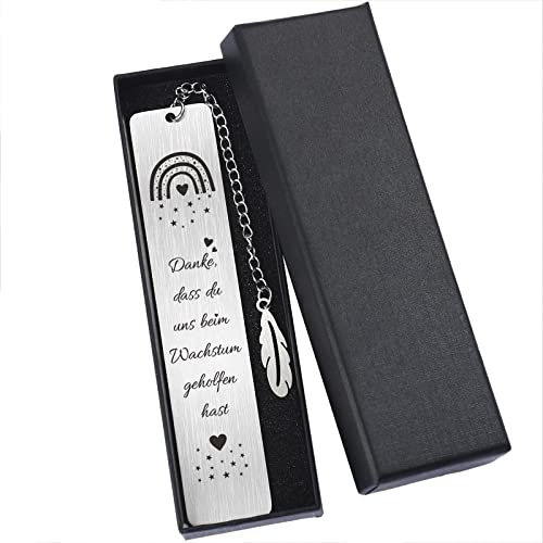 Lesezeichen Kinder,OXYEFEI Lesezeichen Kinder 1. Klasse Lesezeichen Personalisiert Mädchen Metall Schulanfänger Bookmark Set Buchmarker Geschenke für Lehrer Hebamme Freundin Leseratten(Regenbogen) von OXYEFEI
