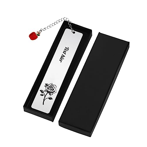 Lesezeichen Kinder,OXYEFEI Lesezeichen Kinder 1. Klasse Lesezeichen Personalisiert Metall Mädchen Schulanfänger Bookmark Set Buchmarker Geschenke für Lehrer Hebamme Freundin Leseratten(Apfel) von OXYEFEI