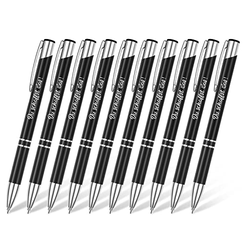 OXYEFEI Kugelschreiber mit Gravur Metall, 10 Stück Kugelschreiber Set Hochwertig Druckkugelschreiber 10er Blau Ersatzminen für Einfaches & Weiches Schreiben von OXYEFEI