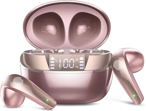 OYIB Q13 Bluetooth 5.3 In-Ear-Kopfhörer, Rosa, Kabellose Sport Kopfhörer mit Deep Bass, IP7 Wasserdicht, Remote-Steuerung OYIB Q13 Bluetooth 5.3 In-Ear-Kopfhörer, Rosa, Kabellose Sport Kopfhörer mit Deep Bass, IP7 Wasserdicht, Remote-Steuerung von OYIB