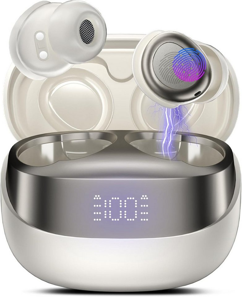 OYLCDI Bluetooth Kopfhörer, In Ear Ohrhörer, Bluetooth 5.4 Stereo In-Ear-Kopfhörer (Reduzierung des Anrufrauschens und Intelligente Bassoptimierung, HiFi Stereo, ENC Noise Cancelling Earbuds, 40 Std Laufzeit, IP54 Wasserdichte Kabellose Sport Bluetooth Kopfhörer, für Übung, Büro und Langzeitgebrauc) von OYLCDI