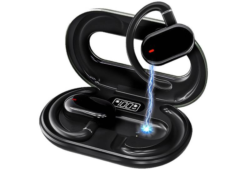 OYLCDI Bluetooth Kopfhörer In Ear Open Ear Kopfhörer Bluetooth 5.4 Stereo On-Ear-Kopfhörer (Reduzierung des Anrufrauschens, Intelligente Bassoptimierung, True Wireless, Noise Cancelling, Bluetooth, ENC, HiFi Stereo, IPX7 Wasserdicht, Touch Control, LED Anzeige) von OYLCDI