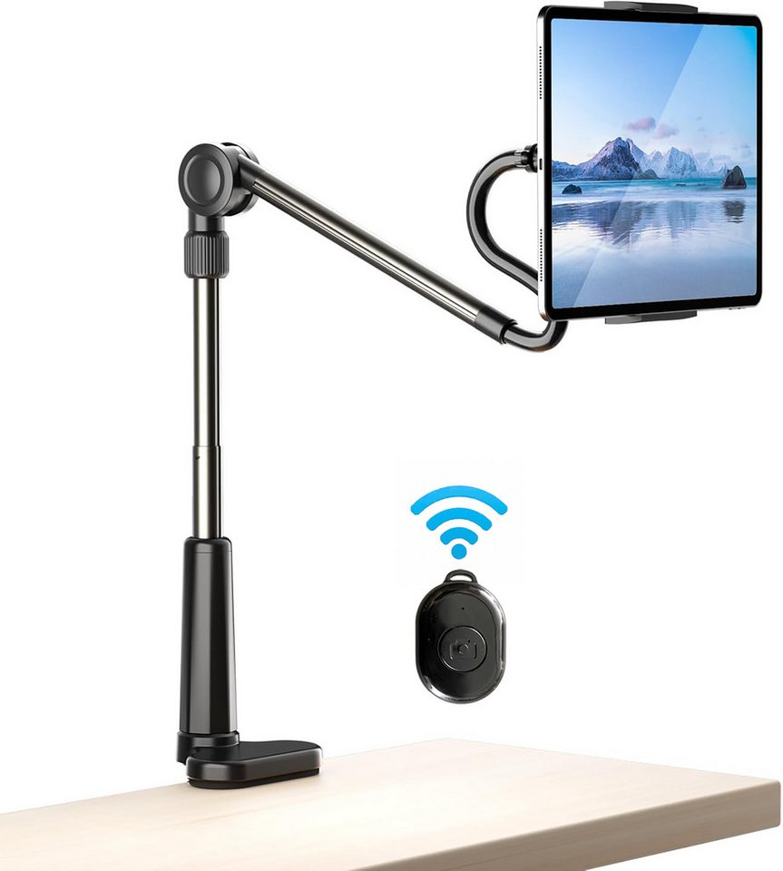 OYLCDI Handy-Halterung Flexibler Gelenkarm-Handyhalter für Schreibtisch & Bet -360° drehbar, (bis 11 Zoll, verstellbar & stabil - Universell kompatibel mit Smartphones & Tablets (iPhone, Samsung iPad etc) - Robuste Metallhalterung für Homeoffice/Büro",Mit einem Bluetooth-Controller ausgestattet, können Geräte über Bluetooth verbunden werden, um leicht Fotos zu machen., Handyhalte,Smartphone-Halter,Handyhalterung,Smartphone-Ständer, Bett-Handyhalter,Nachttisch-Halterung,Schwanenhals-Halter fürs Bett) von OYLCDI