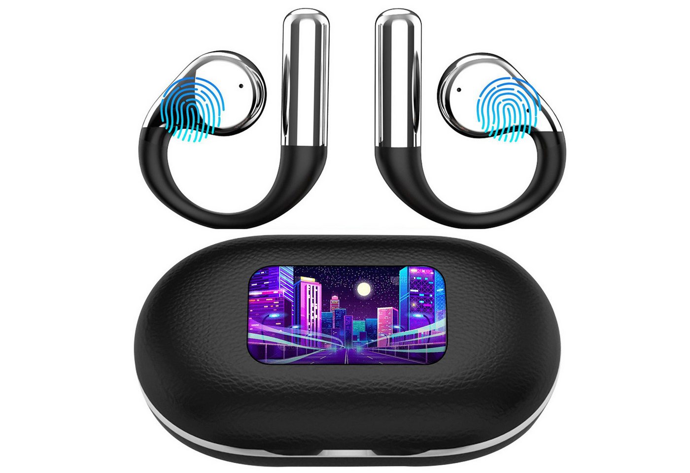 OYLCDI Open Ear Kopfhörer, In Ear Ohrhörer, Bluetooth 5.4 Sport-Kopfhörer Open-Ear-Kopfhörer (Reduzierung des Anrufrauschens und Intelligente Bassoptimierung, mit 5 EQ-Modi, ANC/ENC Noise Cancelling, 60 Std Laufzeit, IPX7 Wasserdichte Kabellose Sport Bluetooth Kopfhörer, für Übung, Büro und Langzeitgebrauc, Bluetooth Kopfhörer) OYLCDI Open Ear Kopfhörer, In Ear Ohrhörer, Bluetooth 5.4 Sport-Kopfhörer Open-Ear-Kopfhörer (Reduzierung des Anrufrauschens und Intelligente Bassoptimierung, mit 5 EQ-Modi, ANC/ENC Noise Cancelling, 60 Std Laufzeit, IPX7 Wasserdichte Kabellose Sport Bluetooth Kopfhörer, für Übung, Büro und Langzeitgebrauc, Bluetooth Kopfhörer) von OYLCDI