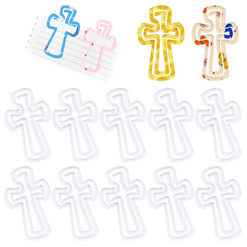 10 Stück Sublimationsdruck-Rohlinge Kreuz Acryl Büroklammern, 7,1 x 4,6 cm, Jumbo-Büroklammern, transparent für Wärmeübertragung, DIY-Design, Schule, Klassenzimmer, Lesezeichen, Schreibwaren, Büro 10 Stück Sublimationsdruck-Rohlinge Kreuz Acryl Büroklammern, 7,1 x 4,6 cm, Jumbo-Büroklammern, transparent für Wärmeübertragung, DIY-Design, Schule, Klassenzimmer, Lesezeichen, Schreibwaren, Büro von OYOEETD