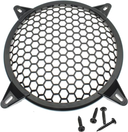 OZXNO 1 Packung 30,5 cm Lautsprechergrill, Subwoofer-Grill, Waffelgrill-Schutzabdeckungen mit Befestigungsschrauben, ABS-Netz, runde Subwoofer-Lautsprecherabdeckung von OZXNO