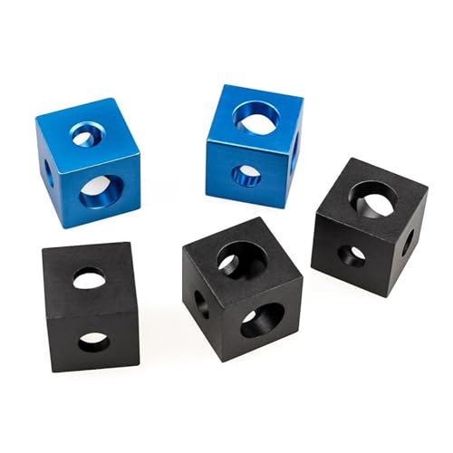 4 Stück Openbuilds Dreiwegeblock Cube Corner 3-Wege-Anschluss 20 * 20 * 20 mm for V-Slot/C-Beam-Aluminiumprofile der Serie 20(Black) von OZXZH