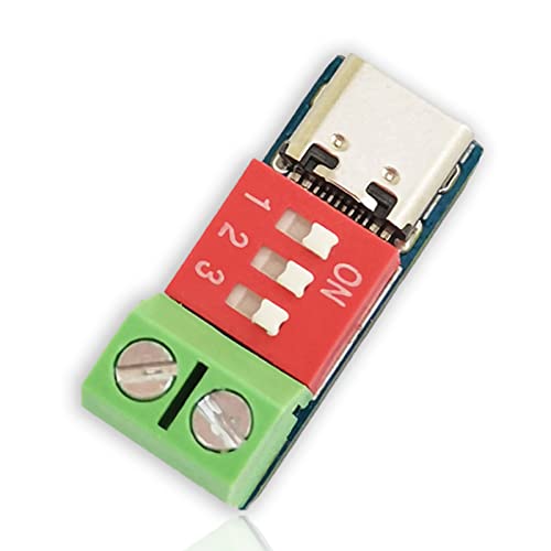 Oadnijuie Fast PD Decoy Board PDSink 5-20V PD Decoy Module USB TypeC Plugs Connector Dial-code Adjustment Pd Decoy Module von Oadnijuie