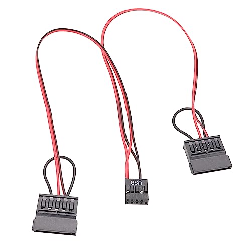 Oadnijuie PVC 239 USB-auf-Netzkabel für Itx-Motherboards, USB 9-polig auf 2,5-Zoll-SATA-Laptop, Reparaturteile, USB-auf-Netzkabel von Oadnijuie
