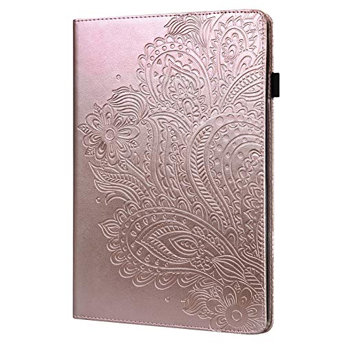 Oaxrui Flip Premium Leder Case für Honor Pad 8 Standing Peacock Flower Slim Cover Pink von Oaxrui