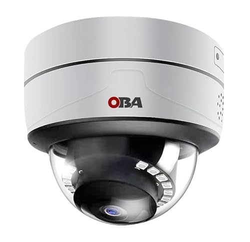 Oba OBA-EC401 4 MP Dome-Kamera, PoE, Personenerkennung, wasserdicht IP66, IR Nachtsicht 30 m, Audio und Micro-SD-Kartensteckplatz von Oba security