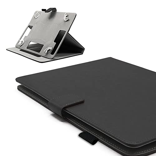 Obastyle Universal-Schutzhülle mit Kartenfach für Tablet 10-10,5 Zoll (10 - 10,5 Zoll), Klapphülle für Kamera, Cover mit Ständer aus PU-Leder für Huawei Samsung Lenovo iPad (Schwarz) von Obastyle