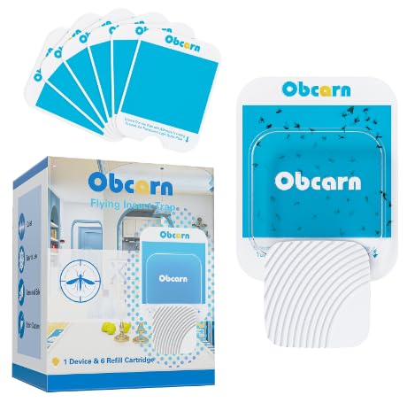 Mückenstecker thermacell mückenabwehr Elektrische Fliegenfalle UV-Strahlen mückenlampe, Stumm Mückenfalle für Mücken und Fruchtfliegen Innenbereich (1 Stück) von Obcarn
