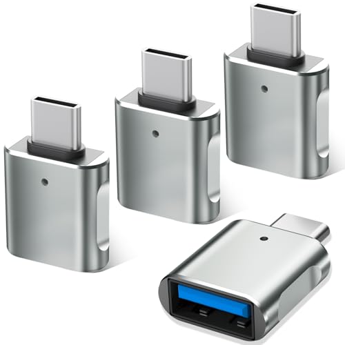 Obcxin Adapter USB C auf USB (4 Pack),OTG Adapter Thunderbolt 4/3 auf Kompatibel mit iPhone16 15 Serie MacBook Pro M4 Mac mini Galaxy S24,iPad, Type-C Mobile Phone, Tablets and More von Obcxin