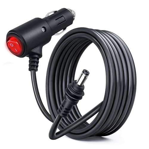 Obeaming Starlink Mini Stromkabel auf Zigarettenanzünder Stecker mit Schalter, Mini Starlink Adapter Wasserdicht 16AWG DC für Auto, Wohnmobil, Boot, LKW, Wohnmobil (3m) von Obeaming