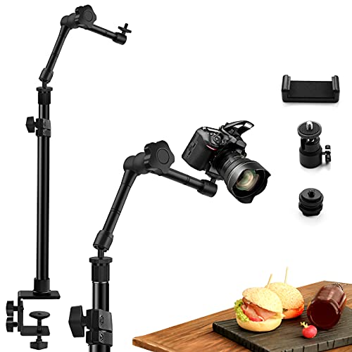 Obeamiu Kamera Tisch Lichtstativ Klemmstativ, 11'' Magic Arm mit 1/4" Schraubgewinde, 39-64,7cm Tischhalterung für Fotografie Streaming Video Aufnahme LED-Licht Mikrofon von Obeamiu