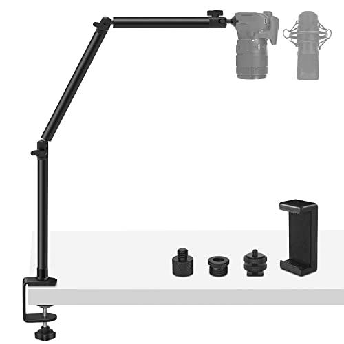 Obeamiu Overhead Stativ Kamera Tischstativ Tischhalterung, Kamera Tisch Klemme Halterung Magic Arm für DSLR Kamera/Mikrofonarm/Ringlicht/Live Streaming/Video Aufnahmen/Blue Yeti Nano von Obeamiu