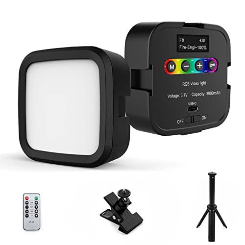 Obeamiu RGB-LED-Video-Licht, Videokonferenz-Beleuchtungszubehör für Laptop mit Stativständer, 3000 mAh 2500–8500 K Kameralicht für Filme, Live-Streaming, Zoom-Anrufe, Fernarbeiten Obeamiu RGB-LED-Video-Licht, Videokonferenz-Beleuchtungszubehör für Laptop mit Stativständer, 3000 mAh 2500–8500 K Kameralicht für Filme, Live-Streaming, Zoom-Anrufe, Fernarbeiten von Obeamiu