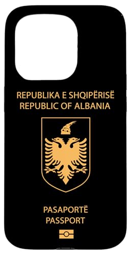Hülle für iPhone 15 Pro Proud Albania Passport Flag Travelers Travel Souvenir 2025 von Obeezon