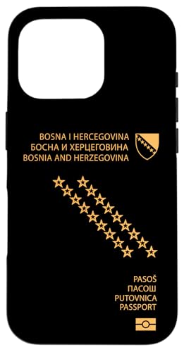 Hülle für iPhone 16 Pro Proud Bosnia Herzegovina Passport Travelers Souvenir 2025 Hülle für iPhone 16 Pro Proud Bosnia Herzegovina Passport Travelers Souvenir 2025 von Obeezon