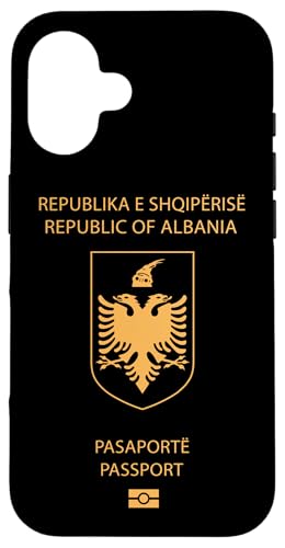 Hülle für iPhone 16 Proud Albania Passport Flag Travelers Travel Souvenir 2025 von Obeezon