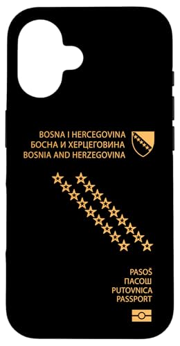 Hülle für iPhone 16 Proud Bosnia Herzegovina Passport Travelers Souvenir 2025 Hülle für iPhone 16 Proud Bosnia Herzegovina Passport Travelers Souvenir 2025 von Obeezon