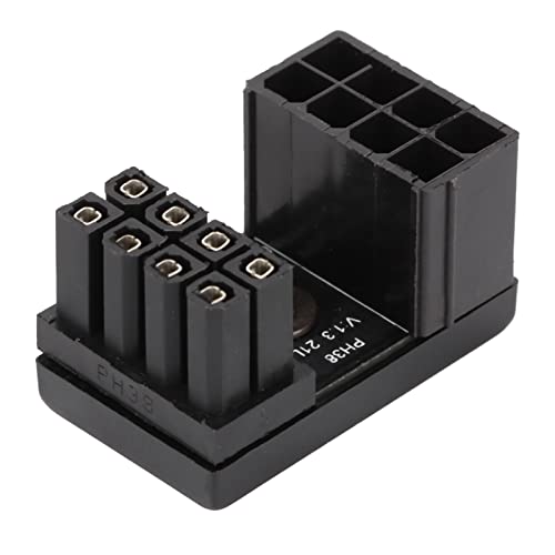 Obetuens Grafikkarte Pcie 8 Pin U auf 180 Grad Winkel Stecker Netzteil Board, 8 Pin Buchse auf 8 Pin Stecker Adapter für Desktop Grafikkarten(PH38B+ 1STK) von Obetuens