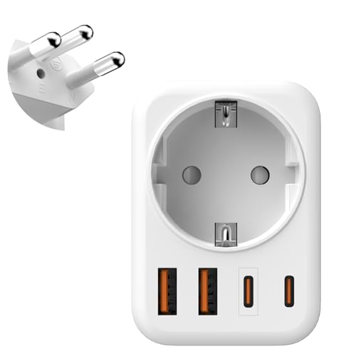 Reiseadapter, Adapter Schweiz Deutschland, 5 in 1 Reiseadapter Schweiz, Adapter Typ J ﻿ von Obllemn