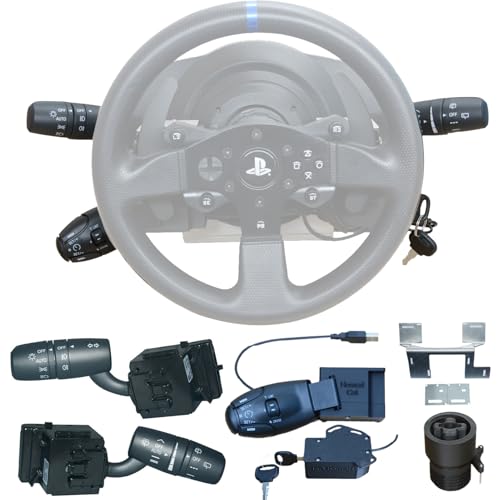 Obokidly 1Set Blinker-Wischer-Schalter für G920 G923 G29 G PRO Driving Force;Multi-Funktions-Stiele Wischerhebel + Tempomat-Schalter & Zündschlüssel-Schalter-Kombination (PC For T300RS/T300 GT) von Obokidly