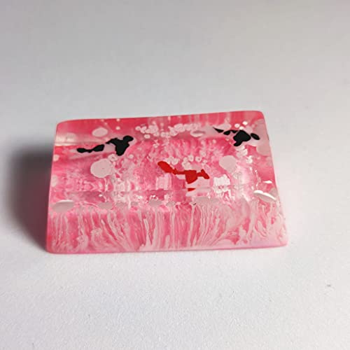 Obokidly Personalisierte Tastenkappen Handgemachte Farbverlauf Rosa Koi Fisch Maßgefertigte Keycap OEM Harz Key Cap Mechanische Tastatur Artisan Keycaps für Cherry MX Keyboard, nur Keycap (C-2U) von Obokidly