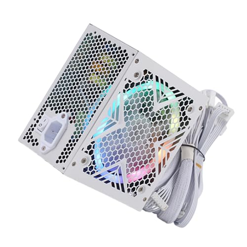 550 W PC-Netzteil mit 12 cm Farblicht-Lüfter, 550 W, leistungsstark für Gaming-Computergehäuse, Power-Modul von Obotsnoi