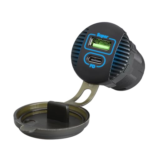 Doppelausgang 36 W USB Typ C Auto lädt mit LED-Licht und verfügt über Schnellladeadapter für Fahrzeugboote von Obotsnoi