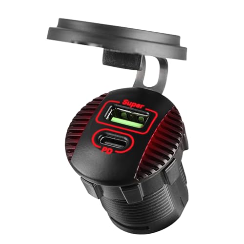Doppelausgang 36 W USB Typ C Auto lädt mit LED-Licht und verfügt über Schnellladeadapter für Fahrzeugboote Doppelausgang 36 W USB Typ C Auto lädt mit LED-Licht und verfügt über Schnellladeadapter für Fahrzeugboote von Obotsnoi