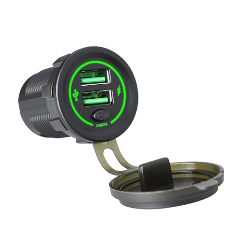 Obotsnoi 36 W USB-Autoladegerät mit Schaltern und LED-Licht für 12 V 24 V Fahrzeuge einschließlich Pkw, LKW, SUV, Motorräder und Boote Obotsnoi 36 W USB-Autoladegerät mit Schaltern und LED-Licht für 12 V 24 V Fahrzeuge einschließlich Pkw, LKW, SUV, Motorräder und Boote von Obotsnoi