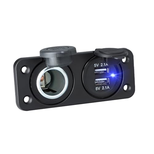 Obotsnoi Multifunktionaler 12 V USB-Steckdosen-Panel, 240 W, Doppel-USB-Steckdosenadapter für Auto, Boot, Motorrad, Fahrzeug, Elektronik Obotsnoi Multifunktionaler 12 V USB-Steckdosen-Panel, 240 W, Doppel-USB-Steckdosenadapter für Auto, Boot, Motorrad, Fahrzeug, Elektronik von Obotsnoi