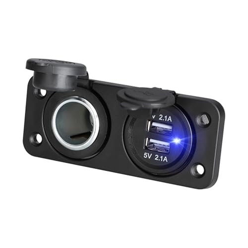 Obotsnoi Multifunktionaler 12 V USB-Steckdosen-Panel, 240 W, Doppel-USB-Steckdosenadapter für Auto, Boot, Motorrad, Fahrzeug, Elektronik Obotsnoi Multifunktionaler 12 V USB-Steckdosen-Panel, 240 W, Doppel-USB-Steckdosenadapter für Auto, Boot, Motorrad, Fahrzeug, Elektronik von Obotsnoi