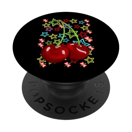 Kirsche Retro 80er Kirschen Obst Teenie Kinder Mädchen 80er PopSockets Klebender PopGrip Kirsche Retro 80er Kirschen Obst Teenie Kinder Mädchen 80er PopSockets Klebender PopGrip von Obst Früchte Frucht