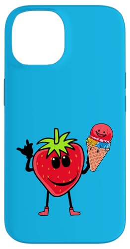 Lustige Erdbeere Erdbeeren Sommer Sommerzeit Eiskrem Eiscrem Hülle für iPhone 14 von Obst Früchte Frucht