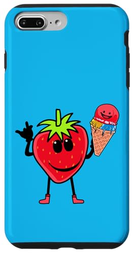 Lustige Erdbeere Erdbeeren Sommer Sommerzeit Eiskrem Eiscrem Hülle für iPhone 7 Plus/8 Plus von Obst Früchte Frucht