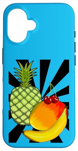 Obst 90er Früchte Frucht Retro 80er Vintage Old school Hülle für iPhone 16 von Obst Früchte Frucht