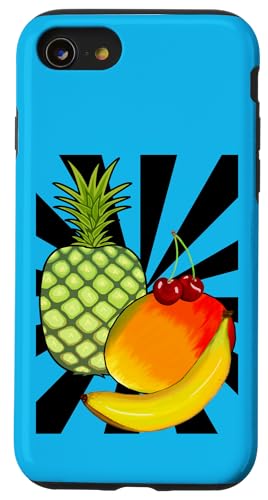 Obst 90er Früchte Frucht Retro 80er Vintage Old school Hülle für iPhone SE (2020) / 7 / 8 von Obst Früchte Frucht